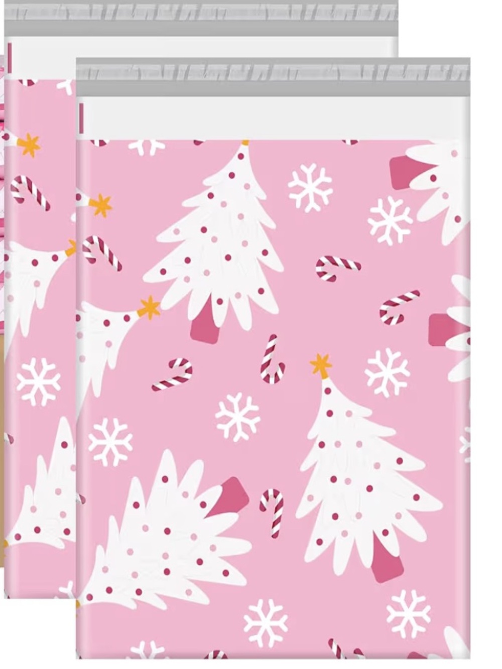 NEW! 20 Pink Holiday Trees Poly Mailers 10 x 13 inch